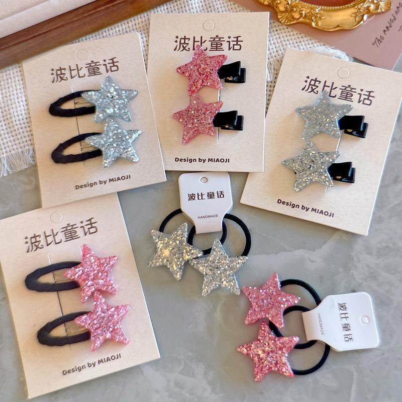 儿童发饰五角星发圈宝宝发饰不伤发星星刘海夹女童发绳头饰,童装/婴儿装/亲子装,发饰,淘宝优惠券,粉丝福利购,淘宝优惠卷