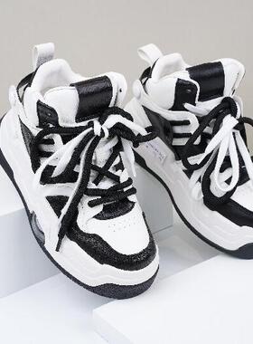 路贝佳女鞋休闲高帮女鞋新款时尚潮酷增高鞋L24614Y-39