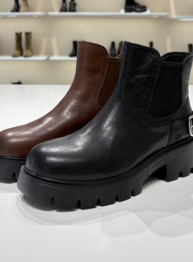 路贝佳女鞋2025新款厚底短靴百搭增高时装靴L25994F-32