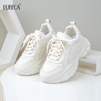 路贝佳女鞋老爹鞋新款厚底增高运动休闲小白鞋L24133Y-06