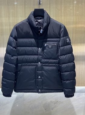 现货CNC 25秋冬金属logo装饰男士时尚立领羽绒服外套 G425012