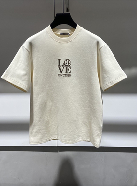 现货CNC男装 25秋冬logo字母LOVE印花男士短袖T恤 362001