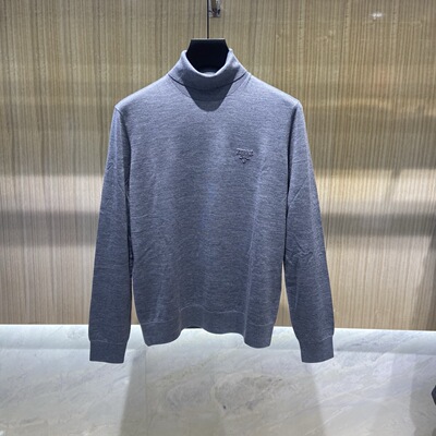 现货FERRE费雷 25秋冬logo字母刺绣男士高领羊毛针织衫 352009