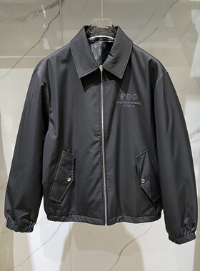 现货PP.GOLDEN 25秋冬logo字母刺绣印花双面穿男士翻领夹克外套