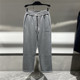 灰色加绒休闲裤 现货CNC 25秋冬logo字母立体印花男士 393065