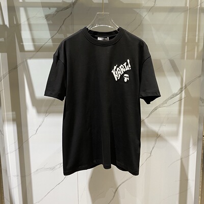 Karl Lagerfeld 26春夏卡尔老佛爷logo字母刺绣印花男士短袖T恤