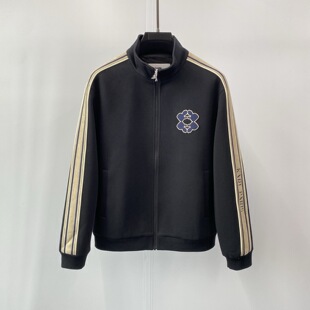 Karl Lagerfeld 25秋冬老佛爷logo字母刺绣侧边织带男士夹克外套