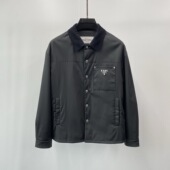 25秋冬老佛爷logo字母灯芯绒衣领男士 Karl Lagerfeld 棉夹克外套