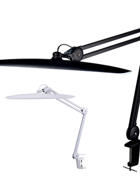 新型耐用24wLED灯节能黑色金属夹办公桌台灯 LED带摇臂