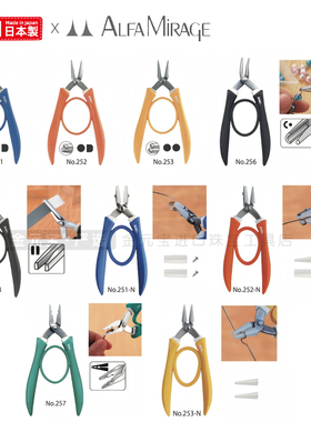 日本进口ANEX安力士胶柄手工钳 高桥吾郎系列珠宝首饰DIY工具钳