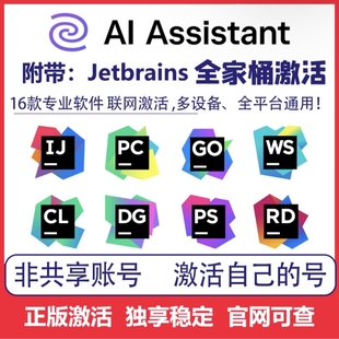 pycharm 激活jetbrains全家桶junie idea正版 goland assistant