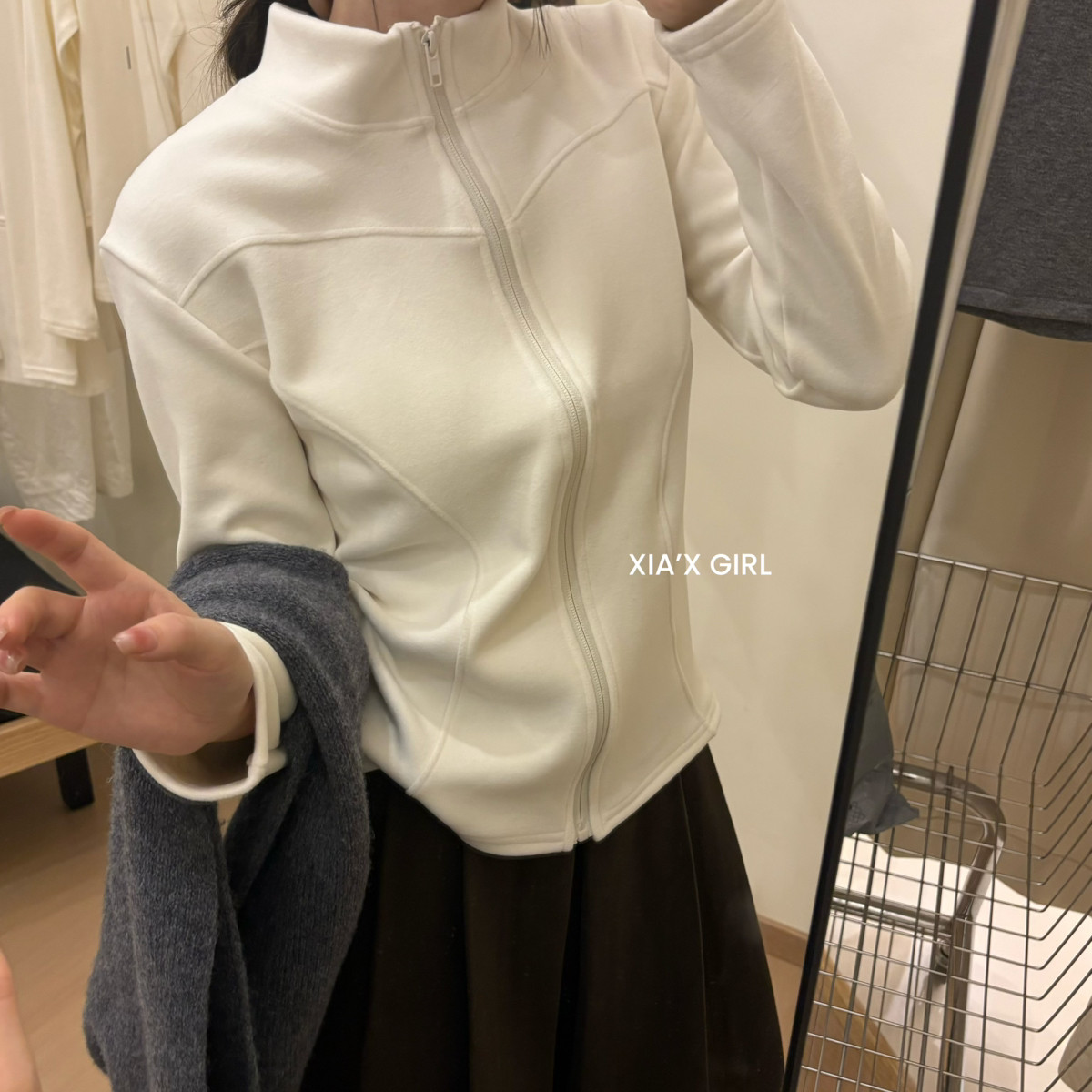 2025新款韩版女款衣卫衣外套运动修身显瘦瑜伽服拉链开衫短外套