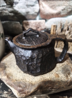 工厂直销天然冰碛岩茶杯原石手工雕刻随形香插孤品收藏