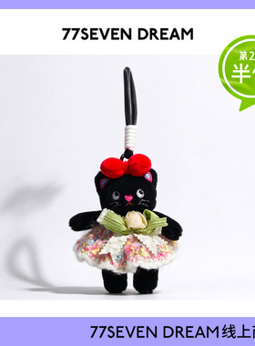可爱小黑猫少女心公仔背包挂件