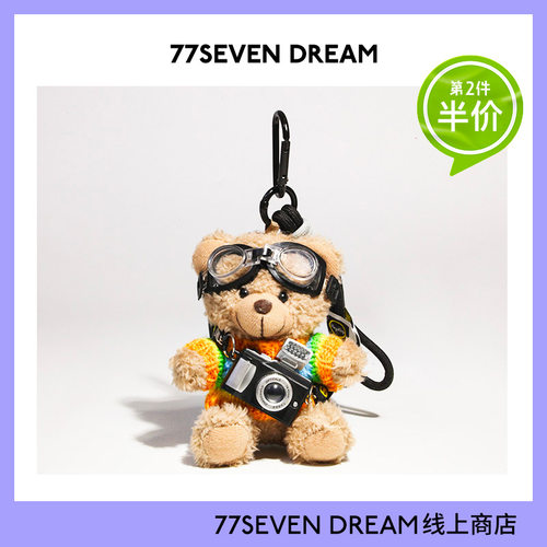 原创摄影相机小熊包包挂件公仔