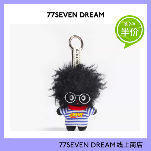 原创炸毛娃娃书包背包挂件