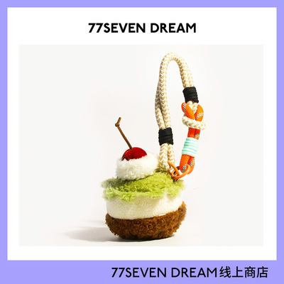 可爱抹茶蛋糕毛绒公仔甜品