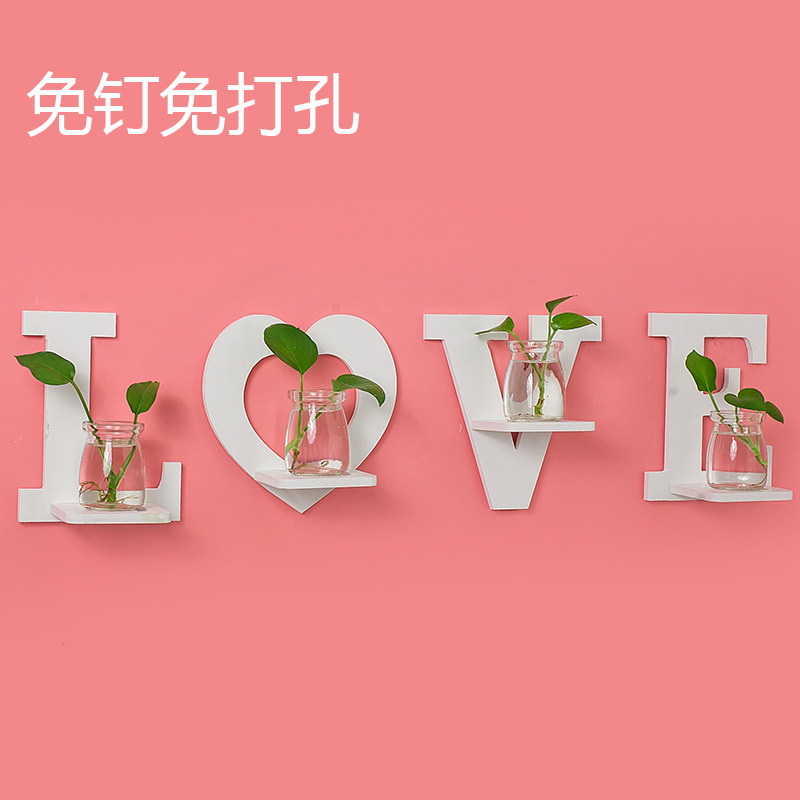 墙壁装饰品壁挂花篮墙面花盆卧室墙上小花架创意家居北欧房间墙饰