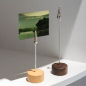 实木底座货架标签卡条桌面立式 展示牌夹商品价目标价签价格牌支架