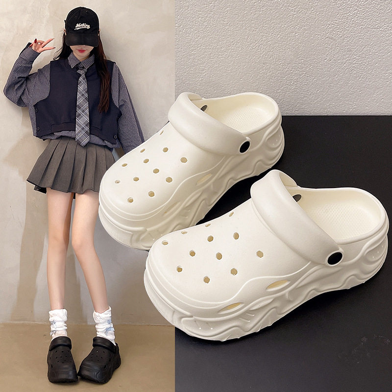 洞洞鞋女士夏季2026新款外穿两穿防滑厚底增高女士室内家居凉拖鞋,居家布艺,居家凉拖/凉鞋,淘宝优惠券,粉丝福利购,淘宝优惠卷