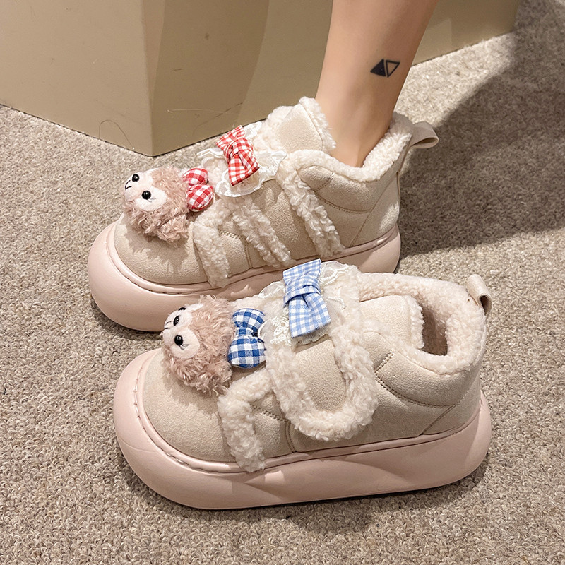 AKM冬季新款厚底保暖棉鞋雪地靴