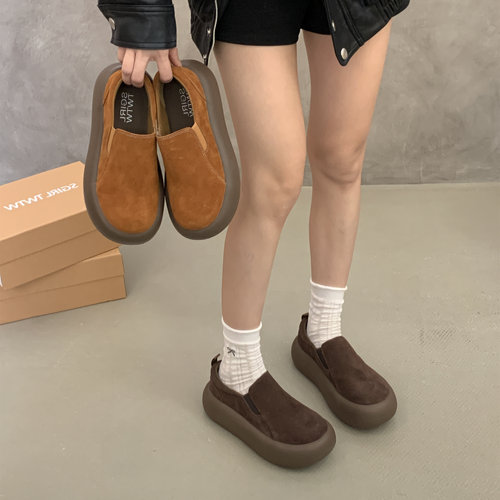 SGIRL TWTW厚底勃肯鞋女2024秋冬松糕鞋女2024新款面包鞋乐福鞋