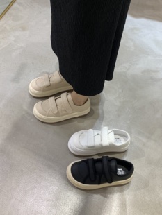 百搭單鞋 TWTW魔術(shù)貼厚底面包鞋 女2024甜美圓頭運(yùn)動(dòng)鞋 輕便松糕鞋 潮