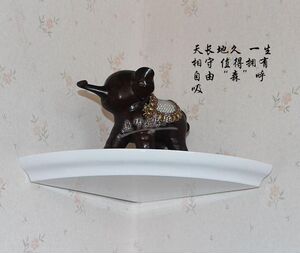 纯实木扇形隔板置物架 墙角架 壁挂角架 搁板转角架 书架可定做