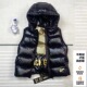 坎肩黑金保暖背心 2025秋冬新款 儿童羽绒马甲男童女童同款 连帽短款