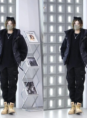 潮流假两件拼接羽绒服男秋冬季新款休闲时尚百搭男士外套WGNZ5560