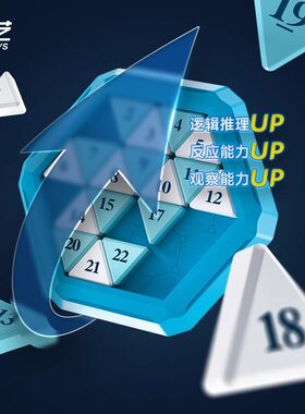 燃烧吧六边速滑三角形滑动拼图数字华容道儿童益智玩具