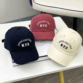 男童NYC字母鸭舌帽ins时尚 亲子棒球帽春季 韩版 儿童帽子潮女宝宝帽