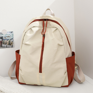 超轻便防水尼龙布双肩包女休闲小书包登山户外徒步旅行大容量背包