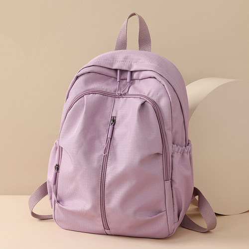 超轻便大容量双肩包女户外徒步登山旅行包防水尼龙布旅游小背包