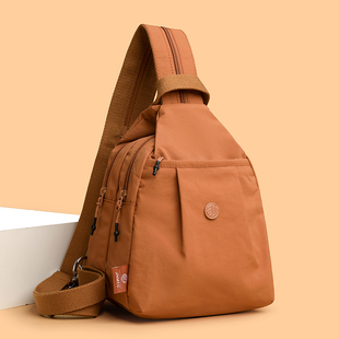 双肩包女帆布包多功能小型旅行背包简约时尚 牛津布斜挎通勤小胸包