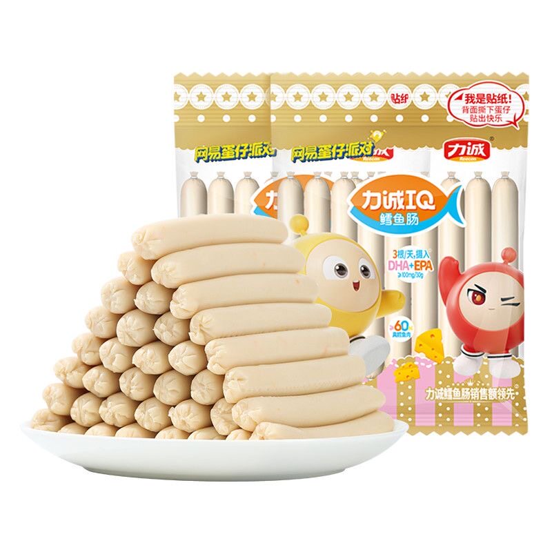 力诚鳕鱼肠原味15g*6支吃货解馋办公室鱼零食小吃健康休闲食品