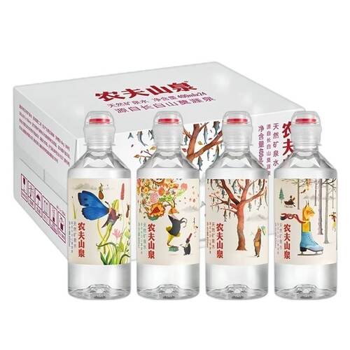 农夫山泉天然矿泉水400ml*24瓶整箱运动盖吸嘴式饮用水学生
