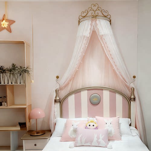 公主床幔可以防蚊夏季民宿床帘酒店床头装饰品生日礼物工艺品纱幔
