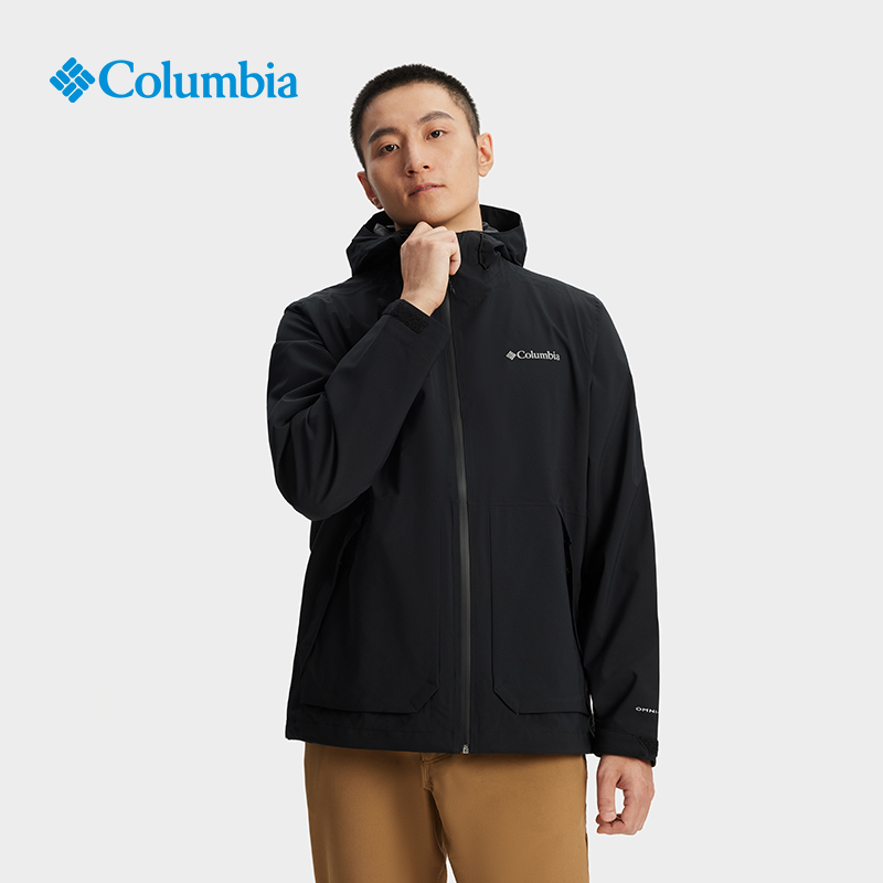Columbia哥伦比亚户外男子防水冲锋衣运动旅行连帽徒步外套WE0505