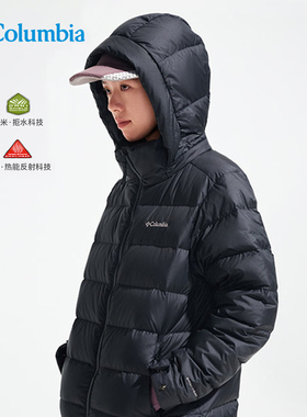 哥伦比亚25秋冬新款银点热能650蓬羽绒服女款拒水保暖外套XR9869