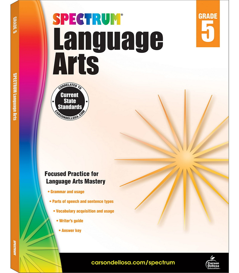 现货 英文原版 Spectrum Language Arts, Grade 5 Spectrum 语文，5年级