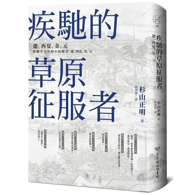 预售杉山正明疾驰的草原征服者：辽、西夏、金、元中国台湾商务原版进口书人文史地-封面