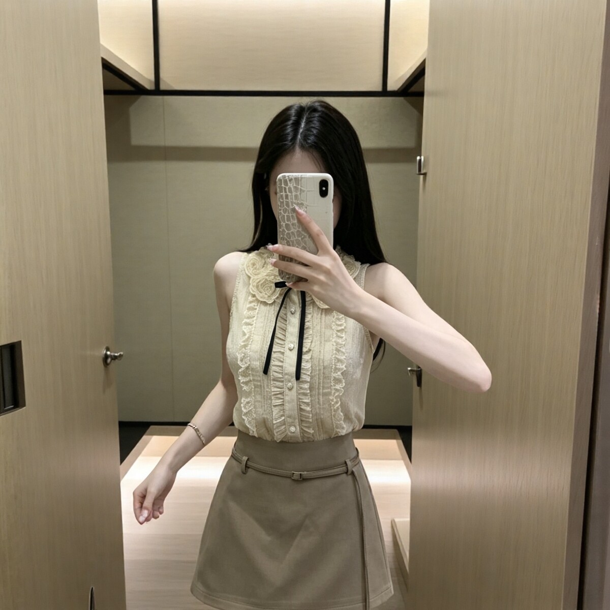 MEI ZI 美姿-两件套套装(配胸针,腰绳)(只卖套装,含安全裤)26319