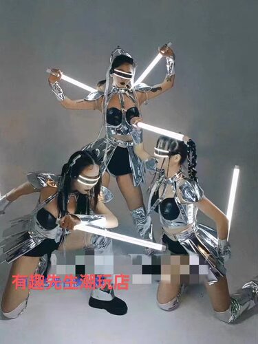 充电七彩发光棒酒吧go点舞棒LED补光灯女团手持道具灯管激光舞棒
