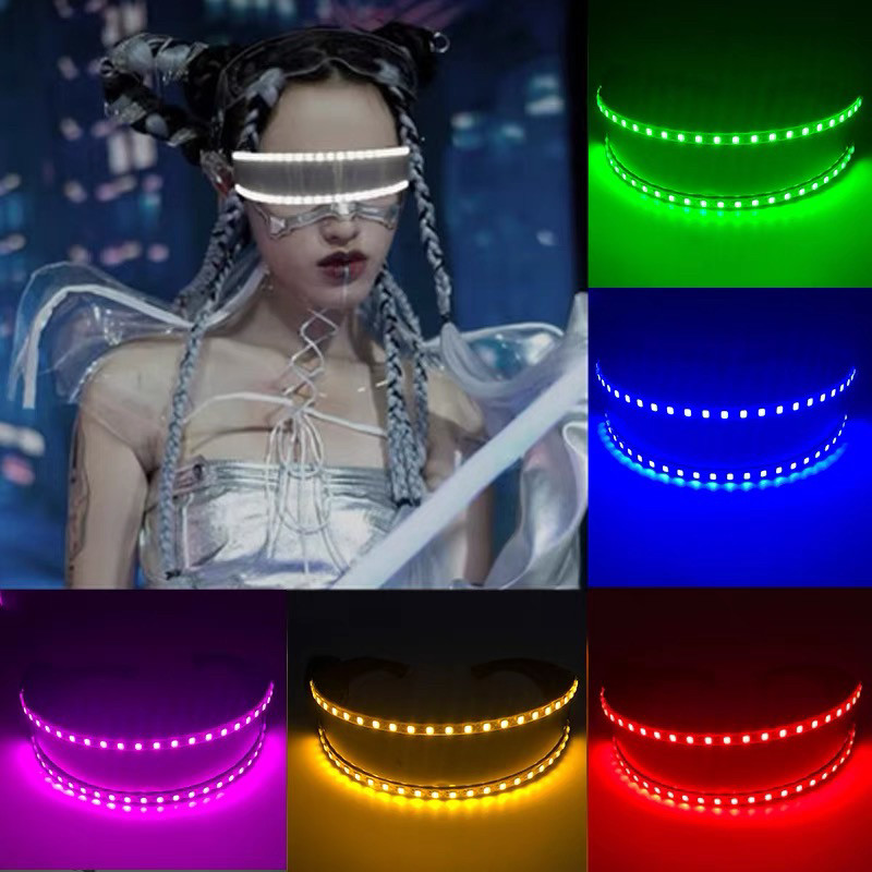 朋克LED发光眼镜酒吧KTV激节日装扮用品