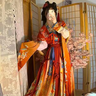 辰之美(锦觅)原创汉服女唐制褙子交领短衫褶裙改良春夏日常绶带