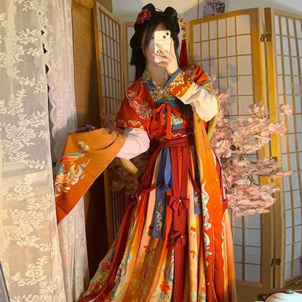 辰之美(锦觅)原创汉服女唐制褙子交领短衫褶裙改良春夏日常绶带