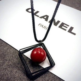 新中式流苏毛衣链长款秋冬百搭毛衣配饰挂件气质重金属项链饰品