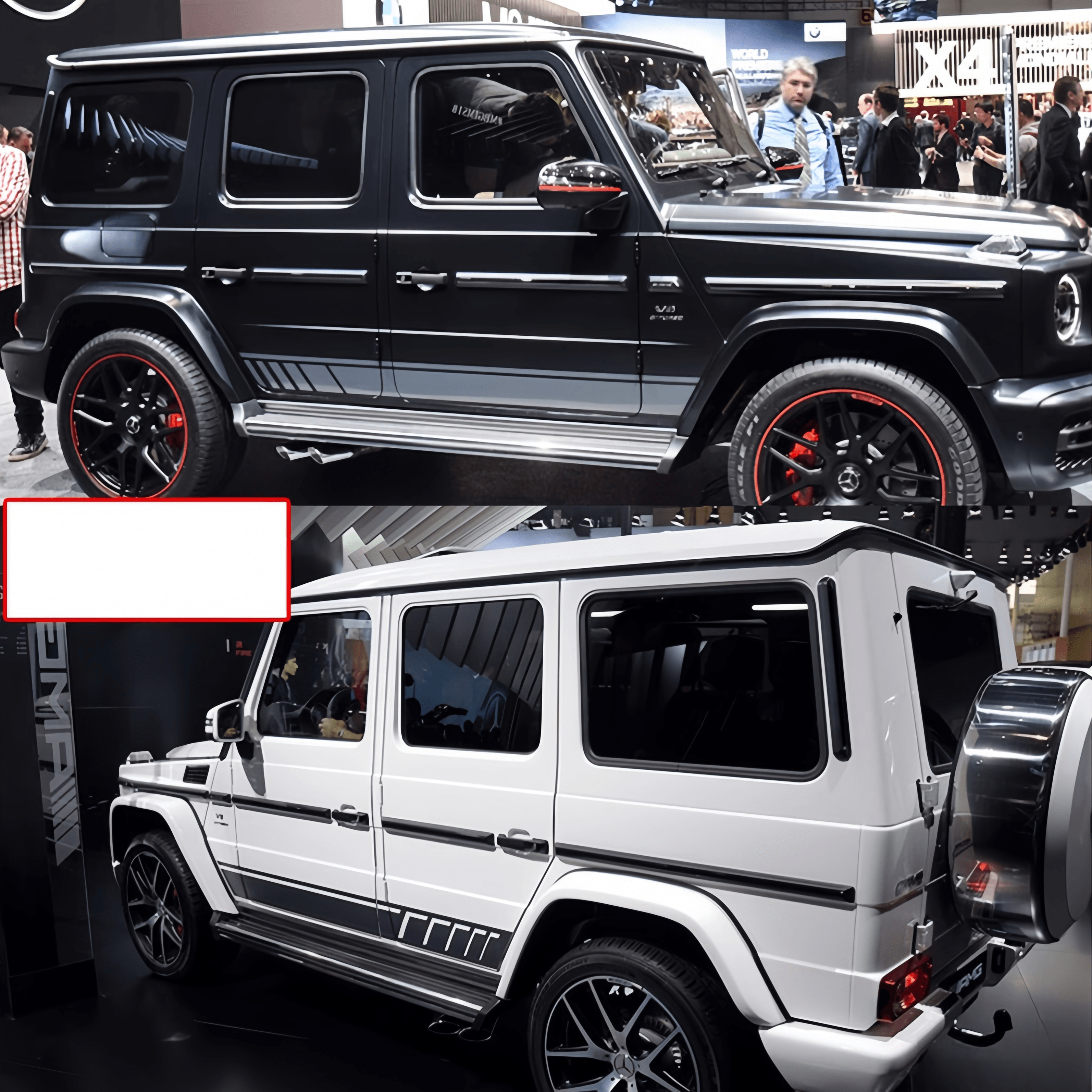 奔驰G63车贴纸AMG车身拉花W463 G500级G350D G55改装装饰贴花侧裙