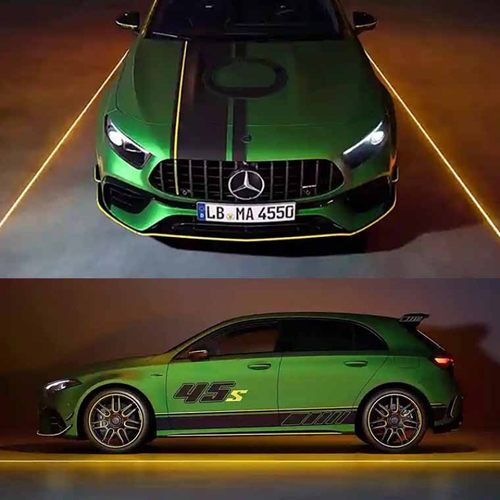CLA45车贴拉花AMG赛车装饰改装汽车贴纸 A35车身侧裙贴画彩条